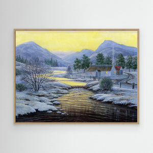 Still January Evening - canvas print from original artwork - Cairngorm Artists