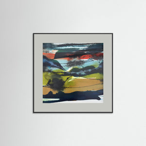"Storm over Glencoe" - Fine art print from original abstract painting - Cairngorm Artists