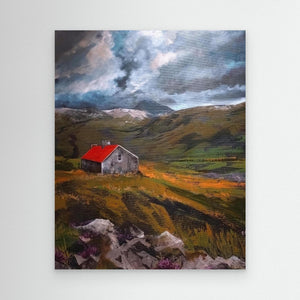 Suileag Bothy View - canvas print from original artwork - Cairngorm Artists