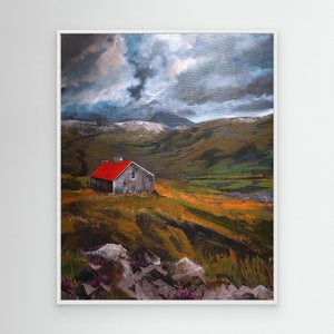 Suileag Bothy View - canvas print from original artwork - Cairngorm Artists