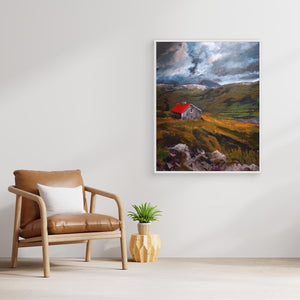 Suileag Bothy View - canvas print from original artwork - Cairngorm Artists