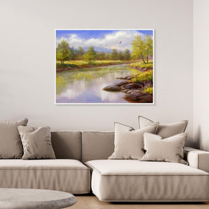 Summer on the Spey - canvas print from original artwork - Cairngorm Artists