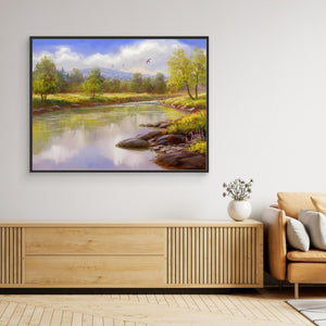 Summer on the Spey - canvas print from original artwork - Cairngorm Artists