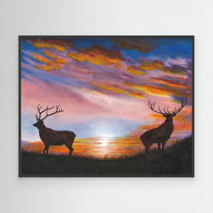 Sunrise Sentries - canvas print from original artwork - Cairngorm Artists