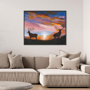 Sunrise Sentries - canvas print from original artwork - Cairngorm Artists