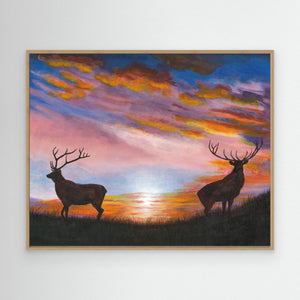 Sunrise Sentries - canvas print from original artwork - Cairngorm Artists