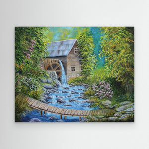 The Old Mill - Canvas print from original artwork - Cairngorm Artists