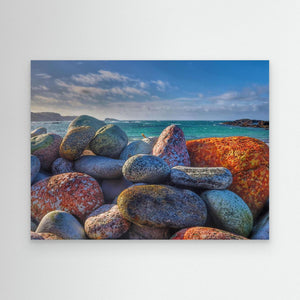Tide - Touched Stones on Iona - canvas print from original photograph - Cairngorm Artists