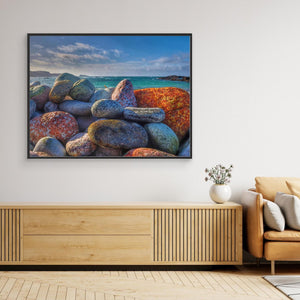 Tide - Touched Stones on Iona - canvas print from original photograph - Cairngorm Artists