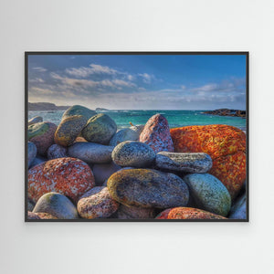 Tide - Touched Stones on Iona - canvas print from original photograph - Cairngorm Artists