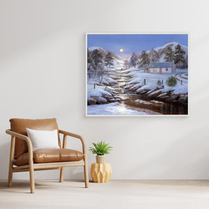 Winter Croft - canvas print from original artwork - Cairngorm Artists