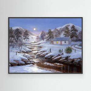 Winter Croft - canvas print from original artwork - Cairngorm Artists