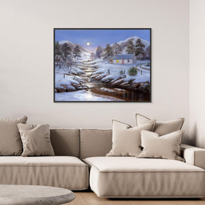 Winter Croft - canvas print from original artwork - Cairngorm Artists