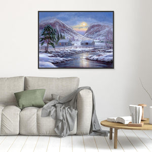 Winter Farm - canvas print from original artwork - Cairngorm Artists