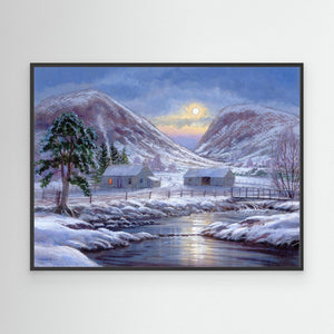 Winter Farm - canvas print from original artwork - Cairngorm Artists