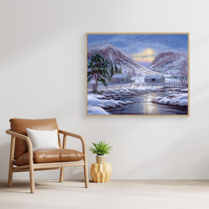 Winter Farm - canvas print from original artwork - Cairngorm Artists