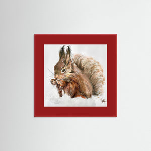 Winter Squirrel - Fine Art prints from original artwork - Cairngorm Artists
