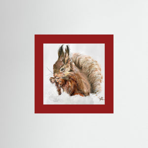 Winter Squirrel - Fine Art prints from original artwork - Cairngorm Artists