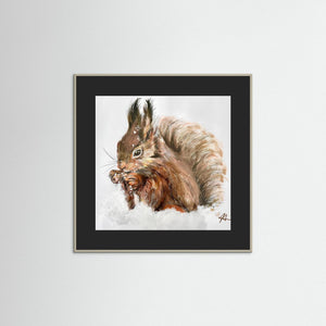 Winter Squirrel - Fine Art prints from original artwork - Cairngorm Artists