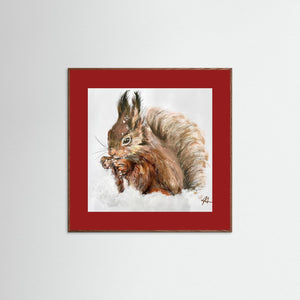 Winter Squirrel - Fine Art prints from original artwork - Cairngorm Artists