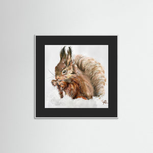 Winter Squirrel - Fine Art prints from original artwork - Cairngorm Artists