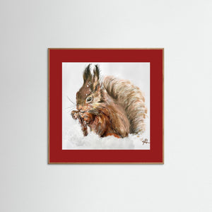 Winter Squirrel - Fine Art prints from original artwork - Cairngorm Artists