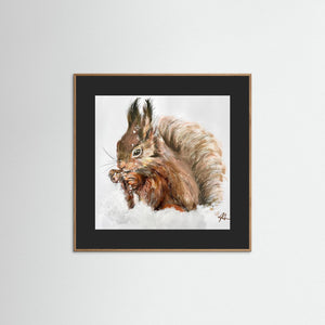 Winter Squirrel - Fine Art prints from original artwork - Cairngorm Artists