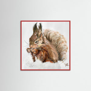 Winter Squirrel - Fine Art prints from original artwork - Cairngorm Artists