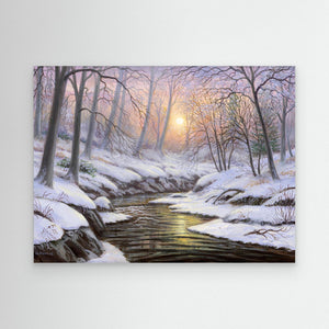 Winter Sun Cawdor - canvas print from original artwork - Cairngorm Artists