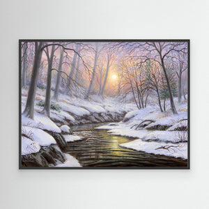Winter Sun Cawdor - canvas print from original artwork - Cairngorm Artists