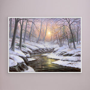 Winter Sun Cawdor - canvas print from original artwork - Cairngorm Artists