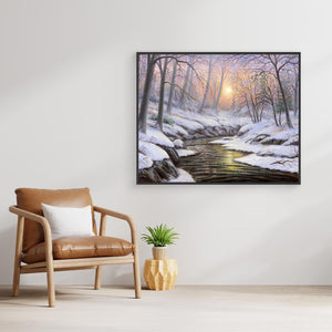 Winter Sun Cawdor - canvas print from original artwork - Cairngorm Artists
