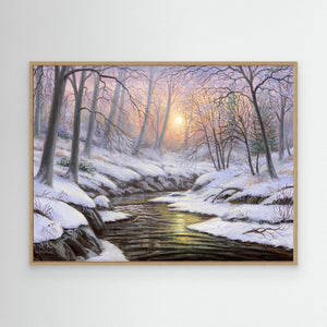Winter Sun Cawdor - canvas print from original artwork - Cairngorm Artists